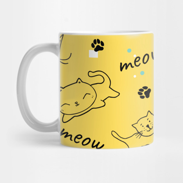 Doodle Cats Pattern by The WYLD Tribe