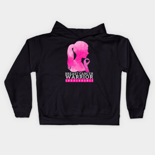 'Breast Cancer Warrior Unbreakable' Breast Cancer Kids Hoodie