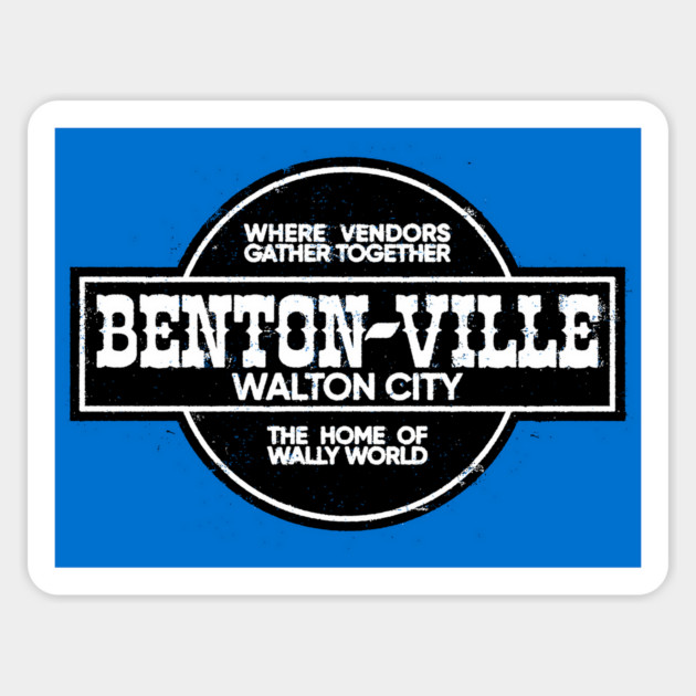 Bentonville - Walton City Magnet by rt-shirts