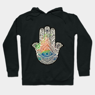 HAMSA Jewish amulet against bad luck Hoodie