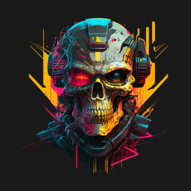 Futuristic Robotic Skull by Open World Games