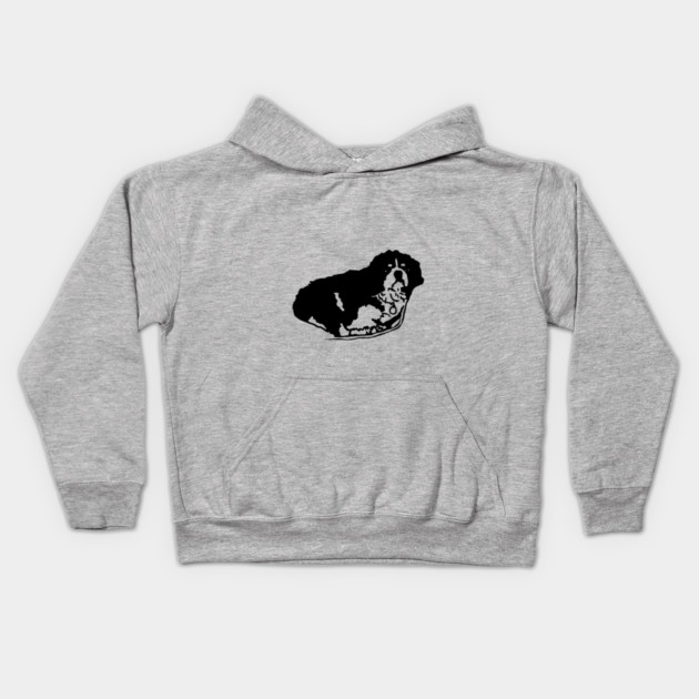 Jimmy Dog Drawing Kids Hoodie by DonWillisJrArt