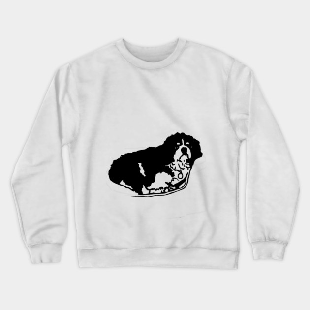 Jimmy Dog Drawing Crewneck Sweatshirt by DonWillisJrArt