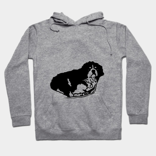 Jimmy Dog Drawing Hoodie by DonWillisJrArt