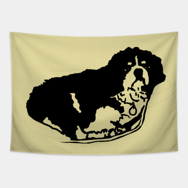 Jimmy Dog Drawing Tapestry by DonWillisJrArt
