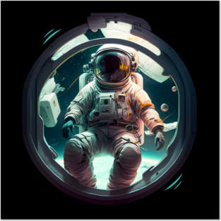Astronaut Looking In Posters and Art
