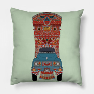 Pakistani Truck Art With Positive Quote Pillow