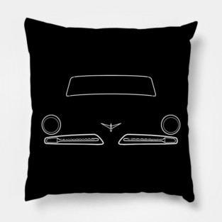 Studebaker Commander 1954 classic car white outline Pillow
