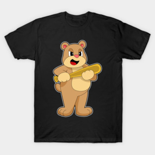 Bear Baseball Baseball bat T-Shirt