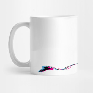 Music Headphones Glitch Art Mug