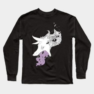 Wild Wolf Creature With Stars And Eyes Long Sleeve T-Shirt