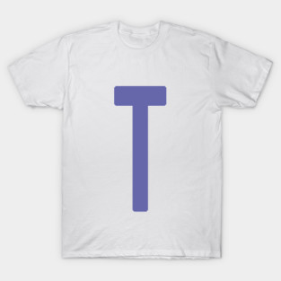 Letter T in Very Peri Periwinkle T-Shirt