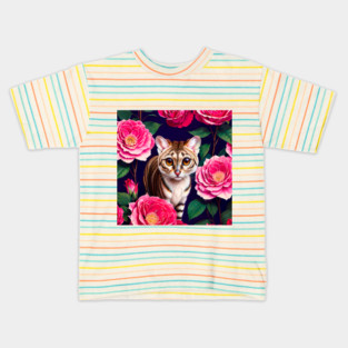 Slender loris and floral Kids T-Shirt