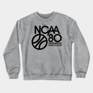 NCAA 80 - 80s Basketball Vintage/Faded Design Crewneck Sweatshirt