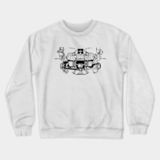 Corvair Motor Sketch Crewneck Sweatshirt