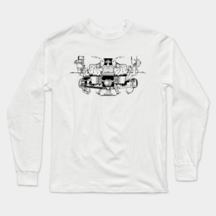 Corvair Motor Sketch Long Sleeve T-Shirt