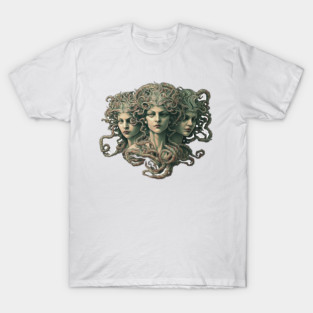 The Gorgon Sisters - Stheno, Euryale, and Medusa T-Shirt