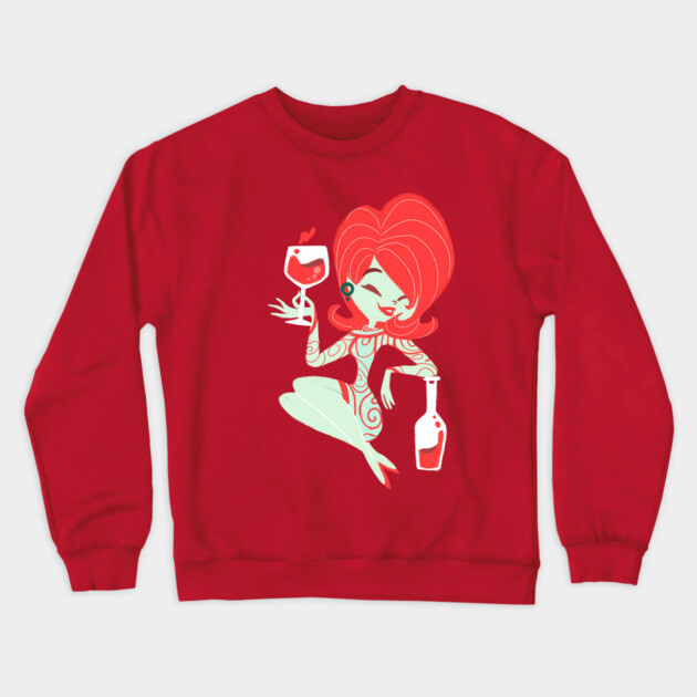 Hey Sister, Pour the Wine! Crewneck Sweatshirt by JoTheZette