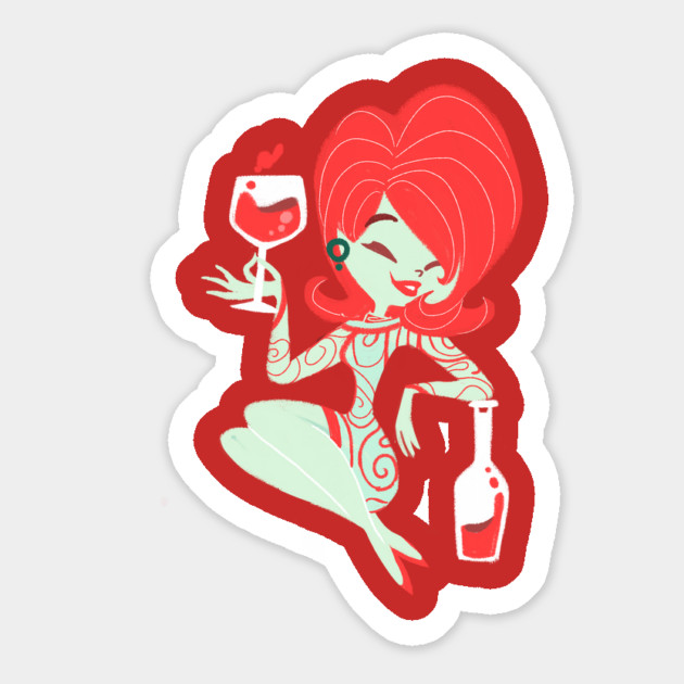Hey Sister, Pour the Wine! Magnet by JoTheZette