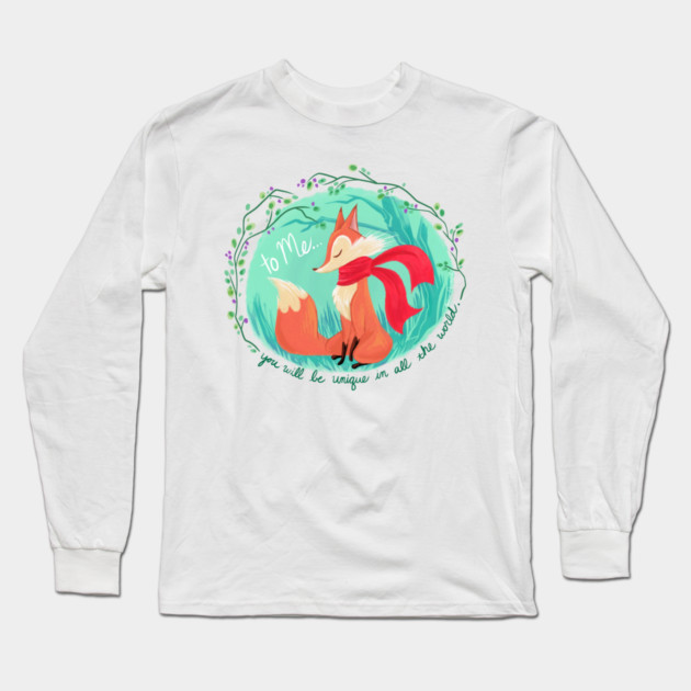 Unique In All The World Fox Long Sleeve T-Shirt by JoTheZette