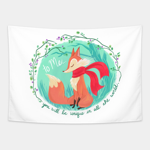 Unique In All The World Fox Tapestry by JoTheZette