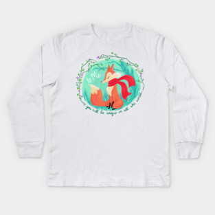 Unique In All The World Fox Kids Long Sleeve T-Shirt