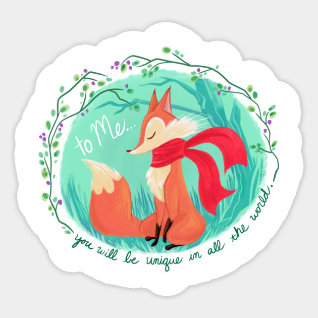 Unique In All The World Fox Sticker by JoTheZette