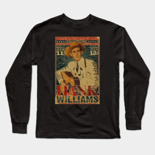 Vintage Poster Hank Williams Long Sleeve T-Shirt