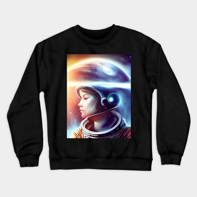 Astronaut Interstellar Time Travel Crewneck Sweatshirt by animegirlnft