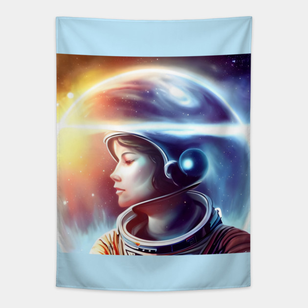 Astronaut Interstellar Time Travel Tapestry by animegirlnft