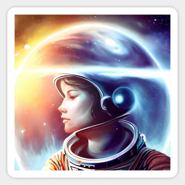 Astronaut Interstellar Time Travel Sticker by animegirlnft