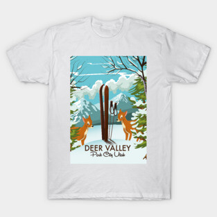 Deer Valley Park City Utah Travel poster T-Shirt