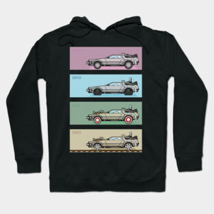 Back to the Future - Delorean x 4 Hoodie