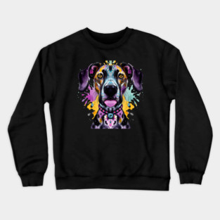 Louisiana Catahoula Leopard Dog Catahoula Cur Artwork Crewneck Sweatshirt