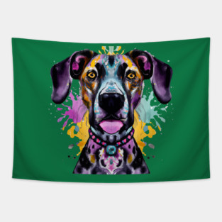 Louisiana Catahoula Leopard Dog Catahoula Cur Artwork Tapestry