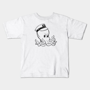 Captain Octopus for Light Shirts Kids T-Shirt