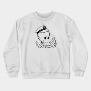 Captain Octopus for Light Shirts Crewneck Sweatshirt