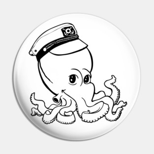 Captain Octopus for Light Shirts Pin