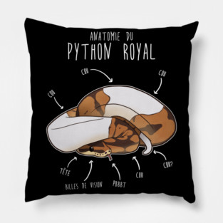 Anatomie Du Python Royal, Français Piebald Ball Python Pillow