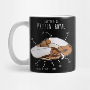 Anatomie Du Python Royal, Français Piebald Ball Python Mug
