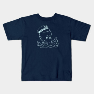 Captain Octopus for Dark Shirts Kids T-Shirt