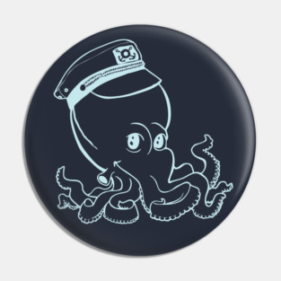 Captain Octopus for Dark Shirts Pin