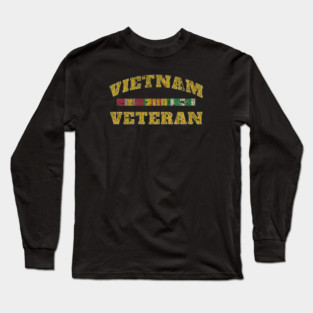 Vietnam Veteran Award Ribbons 1960 Long Sleeve T-Shirt