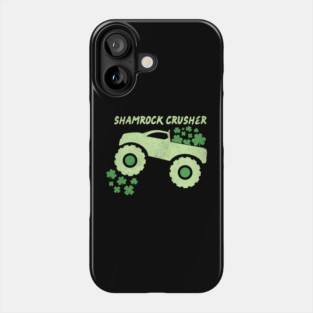 Shamrock Crusher St Patrick's Day Monster Truck Lover Phone Case