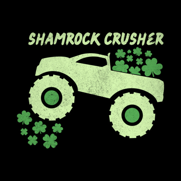 Shamrock Crusher St Patrick's Day Monster Truck Lover by The WYLD Tribe