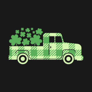 St Patrick's Day Shamrock Clover Truck T-Shirt
