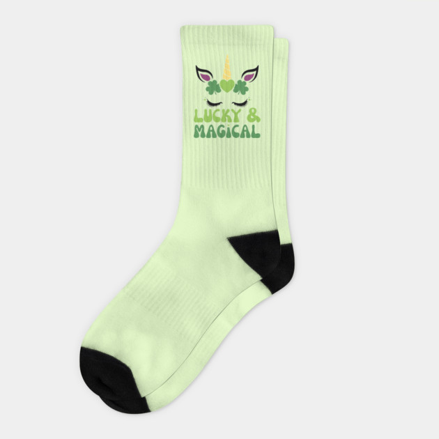 Lucky & Magical St. Patrick's Day Unicorn Socks by The WYLD Tribe