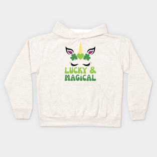 Lucky & Magical St. Patrick's Day Unicorn Kids Hoodie