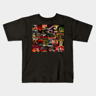 Classic Horror Movie Monster Collage Kids T-Shirt