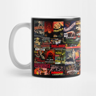 Classic Horror Movie Monster Collage Mug